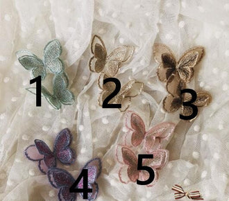 5 Color Butterfly style patch, butterfly applique, embroidered butterfly, decor patch, for 5 pcs