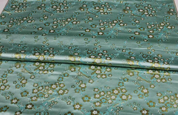6Color Red/off-white/pink/light blue/light yellow/rose red brocade fabric, plum blossom jacquard fabric, by the yard