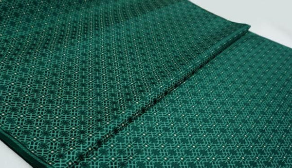 Dark green color brocade fabric, jacquard brocade fabric, costume dress fabric, by the yard