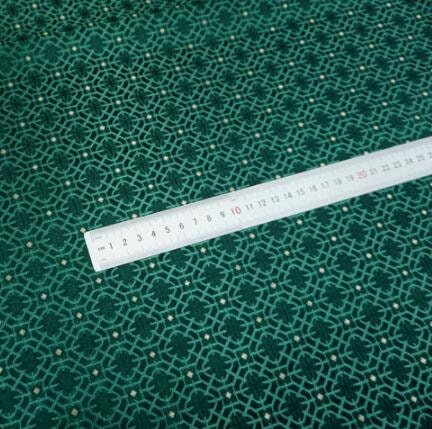 Dark green color brocade fabric, jacquard brocade fabric, costume dress fabric, by the yard
