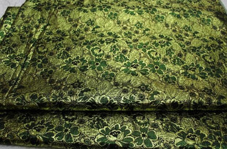 Green gold color jacquard fabric, brocade fabric, flower fabric, by the yard-59inches wide