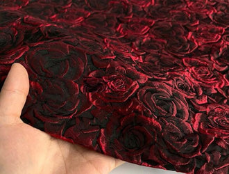 Wholesale-35%OFF-Fashion jacuqard fabric, rose style jacquard fabric, wedding fabric, by the yard