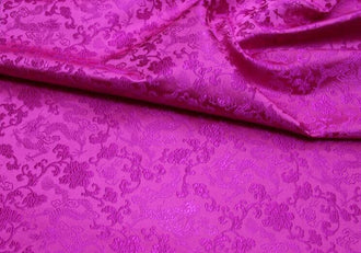 Rose red color brocade fabric, jacquard fabric, dragon style brocade fabric, cosplay dress fabric, by the yard