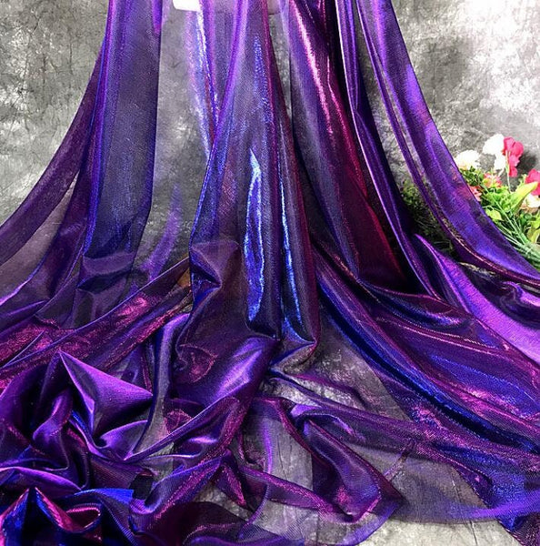 40%off-Blue purple mesh fabric, soft mesh fabric, wedding mesh, cosplay dress fabricb