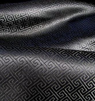 Black color brocade fabric, jacquard fabric, fabric by the yard