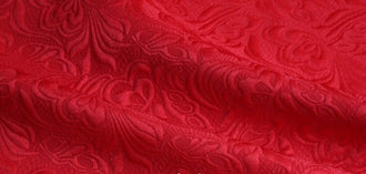 High quality jacquard fabric, Red color jacquard fabric, wedding jaquard fabric, by the yard