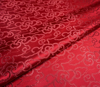 Red color brocade fabric, jacket dress fabric, jacquard brocade fabric, by the yard