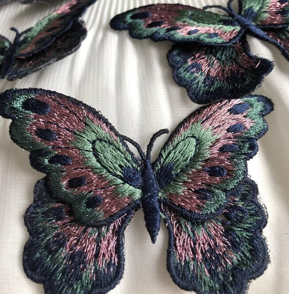 High quality double-layer 3D butterfly embroidery fabric patch flower patch dress Hanfu decorative patch hand sewing on