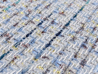 Spring and Autumn Fabric, Light Blue Color Glossy Fabric, Tweed Fabric,  by the yard