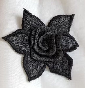 High quality double-layer 3D flower embroidery fabric patch dress Hanfu decorative patch hand sewing on