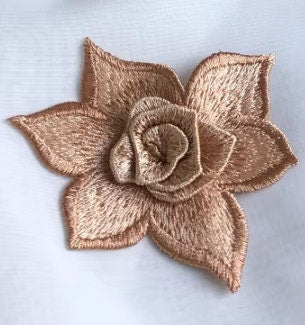 High quality double-layer 3D flower embroidery fabric patch dress Hanfu decorative patch hand sewing on