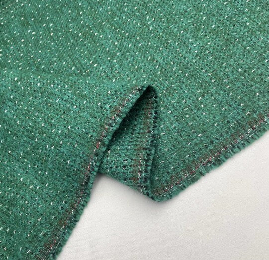 Spring and Autumn Fabric, Dark Green Color Wool Fabric, by the yard