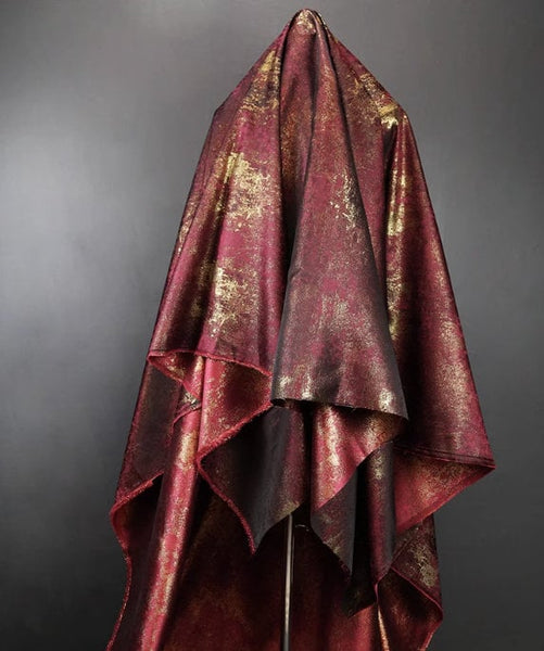 Wholesale-35%Off-Fashion jacuqard fabric, dark red gold style jacquard fabric, shiny jacquard, wedding fabric, by the yard