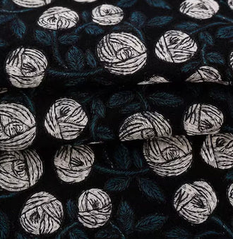 Wholsale fabric, 2 Color Black/Red coffee color cotton linen fabric with embroidered rose, High quality embroidered fabric, by the yard