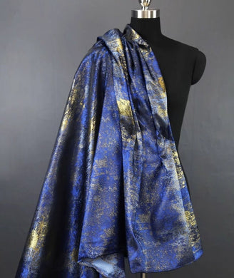 20%OFF-Fashion jacuqard fabric, blue gold style jacquard fabric, shiny jacquard, wedding fabric, by the yard