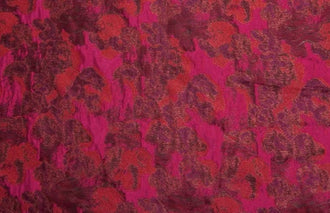 25%OFF-Dark red flower jacquard fabric, fashion jacquard fabric, by the yard