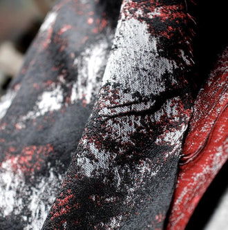 High quality jacquard fabric, black red gray color jacquard, wedding dress fabric, for cosplay