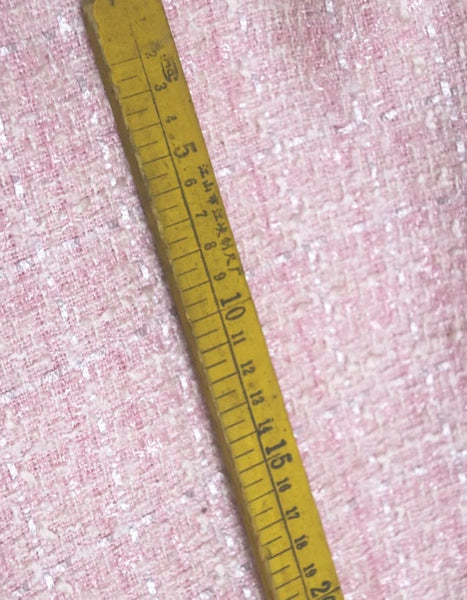 Custom listing-Pink white color fabric, woven tweed fabric, Autumn fabric, for 6 yards