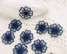 Custom listing-Daisy patch, navy blue flower