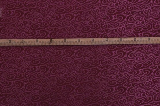 Purple red color brocade fabric, jacquard fabric, by the yard
