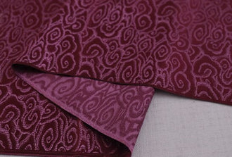 Purple red color brocade fabric, jacquard fabric, by the yard