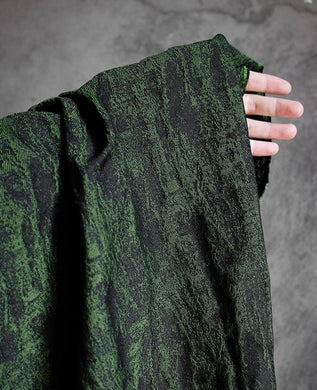 Black and green color jacquard, wedding dress fabric, for cosplay