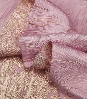 ON SALE, 3 Color Pink gold/blue gold/champagne gold color fabric marble patterned gold thread jacquard fabric with 3D texture,