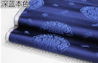 Chinese style black/coffee/blue/gold color brocade satin fabric, cushion fabric, Fu Shou style fabric, beautiful meaning  pattern fabric