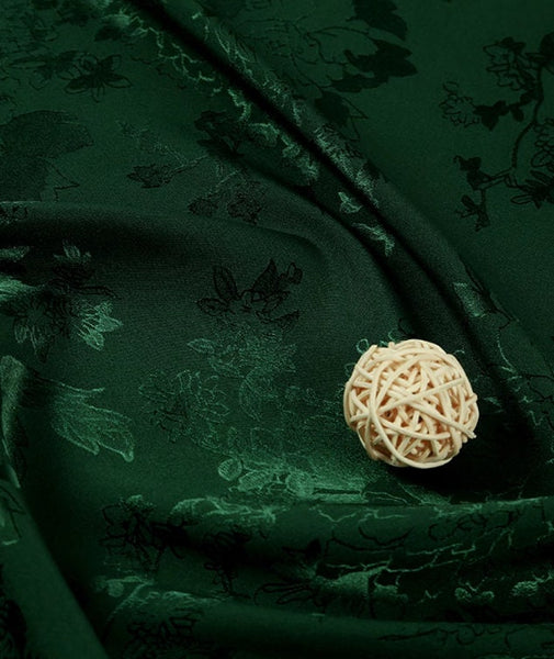 SALE, Dark green color brocade fabric, soft fabric, jacquard fabric, comfortable and smooth jacquard fabric
