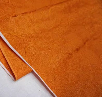 Orange brocade fabric, jacquard fabric, cosplay fabric, by the yard