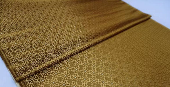 Chinese Traditional Auspicious Patterns Fabric, Brown yellow Brocade Fabric, Jacquard Fabric, Lucky Pattern Fabric