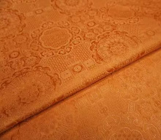 Orange brocade fabric, jacquard fabric, cosplay fabric, by the yard