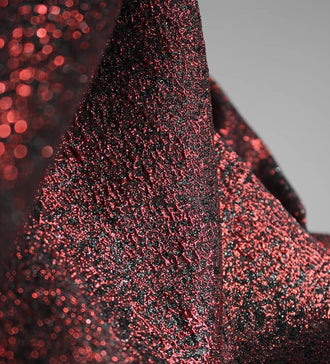 Black red color jacquard fabric, fashion jacquard fabric, cosplay dress fabric, double-sided shiny jacquard fabric, fabric by the yard