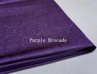 Purple pattern brocade fabric, jacquard fabric, cheongsam, Hanfu, Cosplay dress fabric