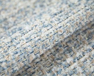 Clearance sale-Cowboy blue white color fabric, sequins woven tweed fabric, Autumn fabric,