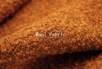 Organe yellow color wool fabric, woven tweed fabric, Autumn fabric, by the yard