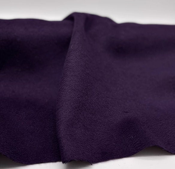 Deep purple glossy water ripple pattern wool fabric for Autumn and Winter coats and cloaks fabric
