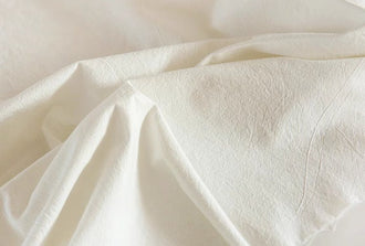 Pure cotton off-white color washed style crepe fabric, tablecloth fabric, pillow fabric, background fabric, handmade DIY shirt skirt fabric,