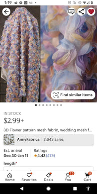Custom listing-Light purple Brocade fabric and 4 color sample