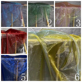 6 Color Phantom colored gauze fabric, organza clothing designer fabric, wedding laser rainbow dress, gradient mesh