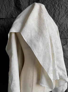 Beige patterned three-dimensional texture jacquard fabric, wedding dress fabric, qipao fabric