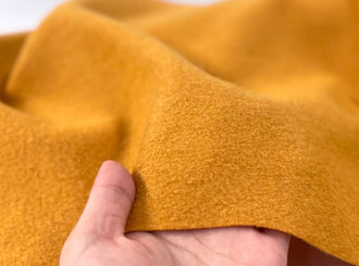Autumn/Winter fabric ginger yellow color knitted wool fabric set dress pants fabric