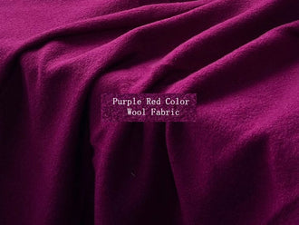 Autumn/Winter Fabric 100% Wool Fabric Purple Red Color Wool Fabric Wedding Bridesmaid Gift