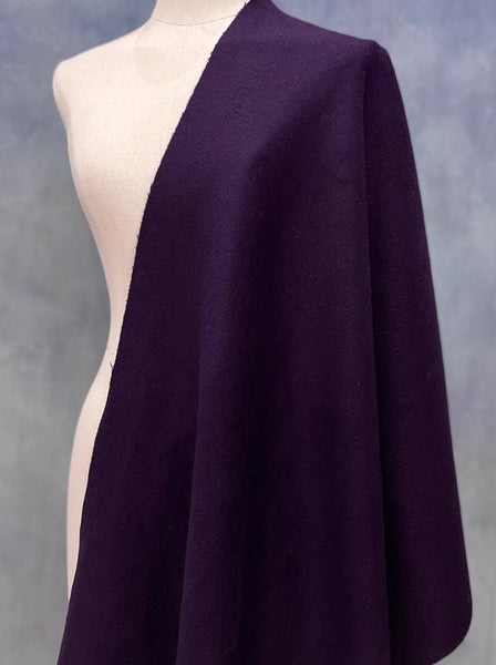 Deep purple glossy water ripple pattern wool fabric for Autumn and Winter coats and cloaks fabric