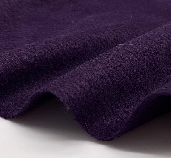 Deep purple glossy water ripple pattern wool fabric for Autumn and Winter coats and cloaks fabric