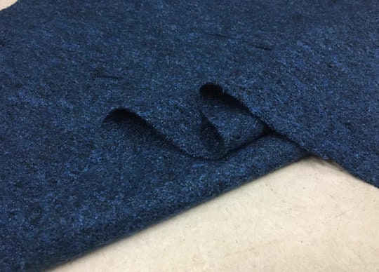 Fashion blue small circle knitted wool fabric suit jacket wool fabric