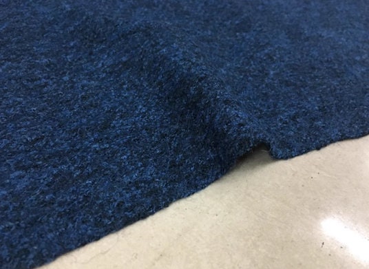 Fashion blue small circle knitted wool fabric suit jacket wool fabric