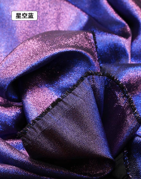For 10 yards-Blue purple color jacquard fabric, gradient jacquard fabric,  brocade fabric, wedding decor fabric, background fabric