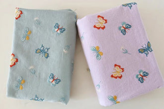 SALE, Butterfly embroidered cotton linen fabric, canvas fabric, handbags fabric, sofas fabric, pillows fabric, seat cushions fabric