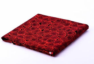 Black red color brocade fabric with rose pattern, jacquard fabric, cosplay dress fabric, by the yard